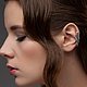 Ювелирный кафф из серебра 925 пробы или Ear cuff от Stepan Vasiliev Jewelry.  Ярмарка мастеров-ручная работа. Купить кафф серебро 925. Кафф серьги ручной работы и подгибается на любое ушко.