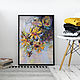  Interior painting Abstract flowers (sunflower yellow). Pictures. Pastelena. My Livemaster. Фото №6