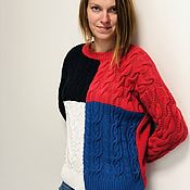 Одежда handmade. Livemaster - original item Cotton sweater Color Geometry. Handmade.