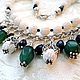 Necklace 'rose' (jade,agate, onyx), Necklace, Moscow,  Фото №1