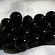 Black agate beads ball smooth glossy 6, 8, 10, 12 mm, Beads1, Dolgoprudny,  Фото №1