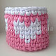 Basket "Three hearts" from the knitting yarn. Basket. Julia Sabrina. Online shopping on My Livemaster.  Фото №2