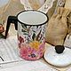 Jug decorative flower garden decoupage. Dinnerware Sets. Studio Villa-Oliva. Online shopping on My Livemaster.  Фото №2