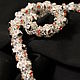 Заказать Бусы колье из серебристого гематита с розовыми стразами. Sweet bead: украшения с минералами (sweetbead89). Ярмарка Мастеров. . Бусы Фото №3