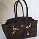 Заказать Сумка из нубука в стиле Birkin shoulder 30. Magic denim in art. Ярмарка Мастеров. . Классическая сумка Фото №3