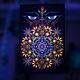 Meditative fluorescent canvas 'Observer». Ritual attributes. Fractalika. Online shopping on My Livemaster.  Фото №2
