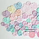 A set of knitted items and flowers 'Watercolor'. Scrapbooking Elements. Natalie crochet flowers. My Livemaster. Фото №4