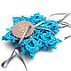 Order Snowflake blue 9 cm crocheted. BarminaStudio (Marina)/Crochet (barmar). Livemaster. . Christmas decorations Фото №3