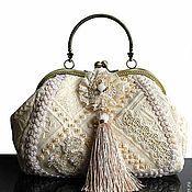 Grey suede handbag with tassel bag mini
