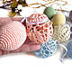 Заказать Set of 6 pieces 6cm Easter Fishnet Eggs Knitted. BarminaStudio❤️Vyazanyj dekor✔️Marina (barmar). Ярмарка Мастеров. . Eggs Фото №3