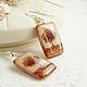 Серьги. Дерево. Серьги классические. Studio Shabby авторские украшения. Интернет-магазин Ярмарка Мастеров.  Фото №2