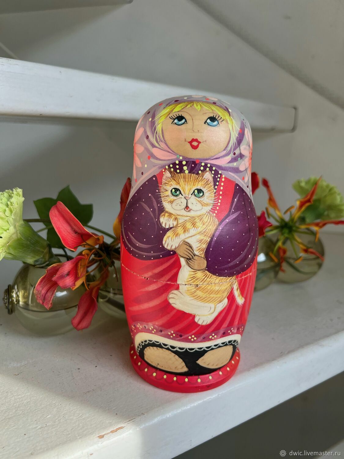 Matryoshka dolls, hand-painted, Russia, Vintage doll, Arnhem,  Фото №1