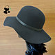 Stylish wide-brimmed hat of felt with a soft brim. Graphite. VK-82. Hats1. Mishan (mishan). My Livemaster. Фото №5