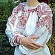 Блузка с поликами"Макошь", Народные рубахи, Воронеж,  Фото №1