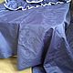 Order Bed linen made of satin-jacquard ' Blue fog'. Linen fantasy. Livemaster. . Bedding sets Фото №3