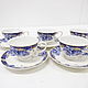 Momoyama Japan Giovanni Valentino porcelain 5 cups and saucers, Tea & Coffee Sets, Chelyabinsk,  Фото №1