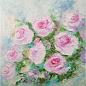 Картины и панно handmade. Livemaster - original item Painting Roses bouquet of flowers oil still life. Handmade.