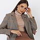London plaid suit jacket made of viscose, brown beige jacket. Suit Jackets. mozaika-rus. My Livemaster. Фото №4