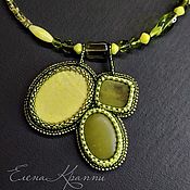 Украшения handmade. Livemaster - original item Green choker necklace with jade and lizardite.. Handmade.