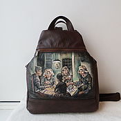 Сумки и аксессуары handmade. Livemaster - original item Backpack with a reproduction of 