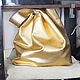 Gold Bag Leather Bag Gold Bag String Bag Shopper T-shirt Bag. Sacks. BagsByKaterinaKlestova (kklestova). Online shopping on My Livemaster.  Фото №2