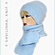 Заказать Шапка и шарф "Неженка" небесно голубой (комплект. Ирина(shvilinka.knit). Ярмарка Мастеров. . Шапки Фото №3