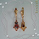 Order Earrings 'Stylish drop' gold 585, grenades. MaksimJewelryStudio. Livemaster. . Earrings Фото №3