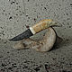 Нож с кованым лезвием и рукоятью из пещерного медведя. Ритуальный нож. MADRE ARCHAICA. Ярмарка Мастеров.  Фото №6