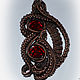 Copper wire wrap pendant with glass beads. Pendants. Eugene. Online shopping on My Livemaster.  Фото №2