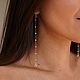 Серьги длинные  Теган с горным хрусталем, Серьги-кисти, Санкт-Петербург,  Фото №1