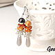 Long black and orange earrings. Earrings. Grafoli jewellery. My Livemaster. Фото №4