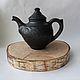 Teapot-black-flattened ceramic. Teapots & Kettles. Mochalka.. Online shopping on My Livemaster.  Фото №2