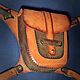 Кожаная набедренная сумка. Мужская сумка. Mammothleathercraft. Интернет-магазин Ярмарка Мастеров.  Фото №2