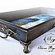 Поднос "Глубокое синее море". Подносы. Светослава (SlavaPryanikova). Интернет-магазин Ярмарка Мастеров.  Фото №2