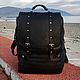 Men's leather backpack ORION black, Men\\\'s backpack, Izhevsk,  Фото №1