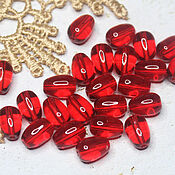 Материалы для творчества handmade. Livemaster - original item Beads Drops 10/6 mm Red 1 piece Briolettes. Handmade.