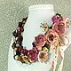 The Shade Of Plum Garden. Choker, removable floral decor. Necklace. ms. Decorator. My Livemaster. Фото №4