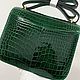 Handbag women's crocodile skin, in green. Classic Bag. SHOES&BAGS. My Livemaster. Фото №6