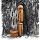 Torang, athame, totem palm wand EAGLET, Key chain, Murom,  Фото №1