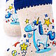 Las botas de fieltro para niños 'ALEGRE EDINOROZhEK' azules, Felt boots, Novocheboksarsk,  Фото №1