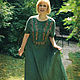 Linen embroidered dress 'Emerald' long dress made of linen, Dresses, Vinnitsa,  Фото №1