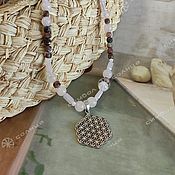 Работы для детей, handmade. Livemaster - original item Flower of Life Beads with cubic zirconia. Handmade.