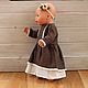 Clothes for dolls, brown dress for dolls made of natural linen. Clothes for dolls. molinialife. Online shopping on My Livemaster.  Фото №2