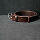 38 mm belt, brown with steel buckle. Straps. Maksim Akunin (odalgoods). Ярмарка Мастеров.  Фото №5