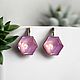 Серьги KAL HEXAGON Swarovski 16 мм LavD, Серьги классические, Москва,  Фото №1