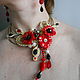 Set 'Autumn flowers' necklace earrings comb. Jewelry Sets. elenshabaev (elenshabaev). My Livemaster. Фото №5