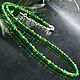 Women's beads made of natural stones chrome diopside and green agate, Beads2, Moscow,  Фото №1