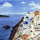 Santorini. Watercolor. Landscape, Pictures, Novosibirsk,  Фото №1