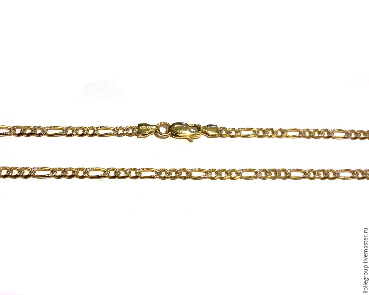 Плетение цепочек из золота фигаро
