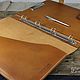 Order Business folder for papers. Genuine Leather. Handmade. Art. FL003. Masterskaya 'FACTURE'. Livemaster. . Folder Фото №3
